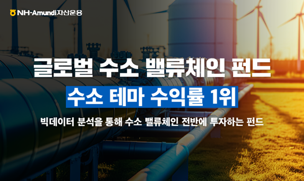 NH-Amundi 글로벌수소밸류체인펀드 수소 테마 수익률 1위 홍보 이미지. ⓒ 파이낸셜데일리 / NH-Amundi자산운용
