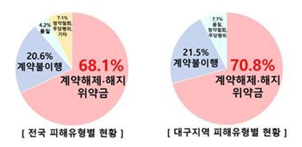 피해유형별 현황. ⓒ 파이낸셜데일리 / 한국소비자원