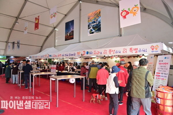 많은 관광객들이 축제장 내 부스를 둘러보고 있다 ⓒ파이낸셜데일리/청송군
