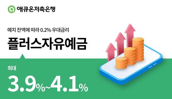 애큐온저축은행 ‘플러스자유예금’ 이미지. ⓒ 파이낸셜데일리 / 애큐온저축은행