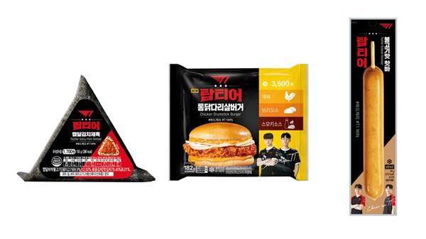 이벤트 진행 상품 김치 제육 삼각김밥, 통닭다리살 버거, 불고기맛 핫바 3종(왼쪽부터). ⓒ 파이낸셜데일리 / CU