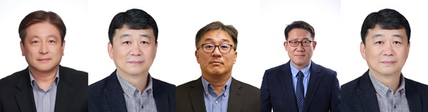 좌측부터 이종구 부사장, 한동엽 전무, 이창현 전무, 이희봉 전무, 박병철 전무. ⓒ 파이낸셜데일리 / LG화학