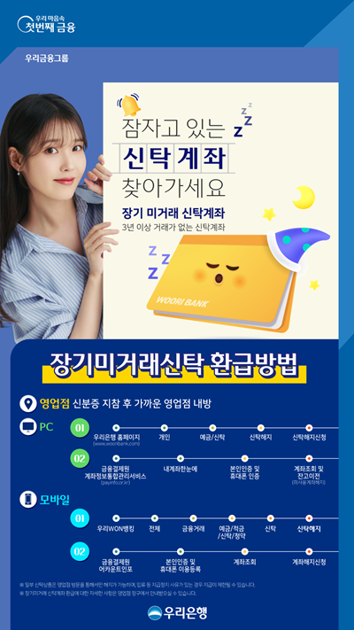 우리은행, 장기 미거래 신탁 찾아주기 캠페인 실시. ⓒ 파이낸셜데일리 / 우리은행