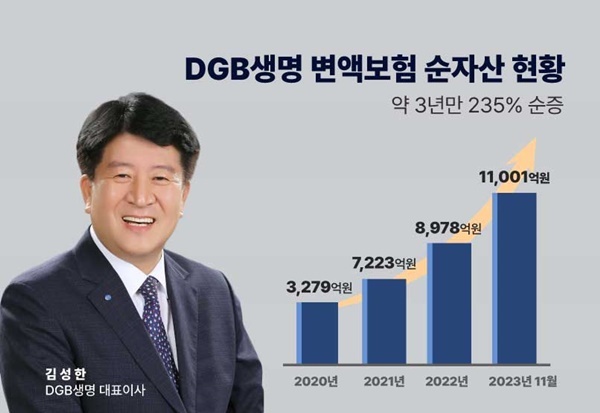 DGB생명 변액보험 순자산 현황. ⓒ 파이낸셜데일리 / DGB생명