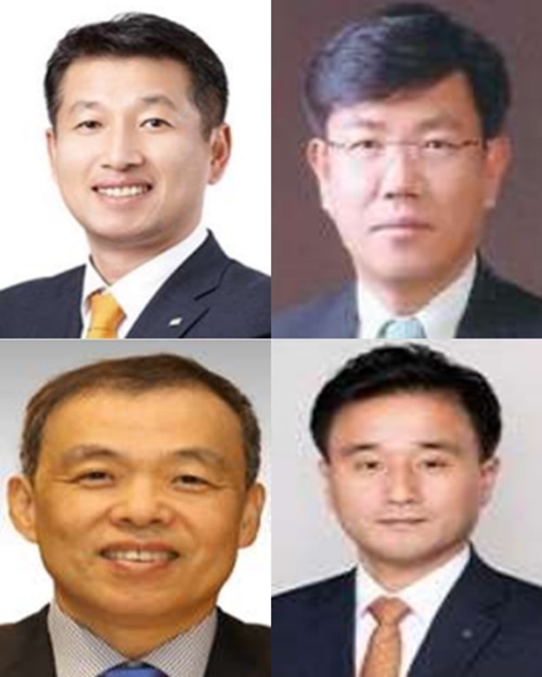 위줄 왼쪽부터 신한투자증권 김상태 사장, 신한캐피탈 정운진 사장. 아래줄 왼쪽부터 신한자산운용 조재민 사장, 제주은행장,박우혁. ⓒ 파이낸셜데일리 / 신한금융지주