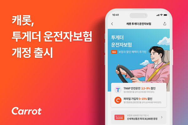 캐롯, 투게더 운전자보험 개정 출시 홍보 이미지. ⓒ 파이낸셜데일리 / 캐롯손해보험
