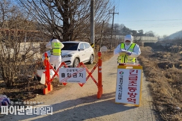 상주조류인플루엔자발생 현장 ⓒ파이낸셜데일리/경북도<br>
