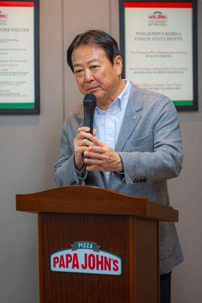 한국파파존스, 친환경 주제 ‘숏츠멘터리 공모전’ 시상 한국파파존스 서창우 회장. ⓒ 파이낸셜데일리 / 한국파파존스