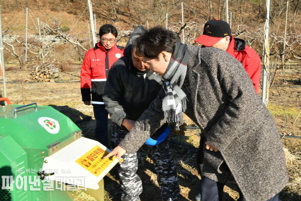 조현일시장 산림연접지 영농부산물 파쇄사업장을 방문 ⓒ파이낸셜데일리/경산시