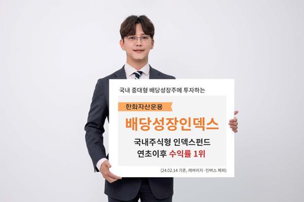 저PBR 수혜 한화 배당성장인덱스 펀드 홍보 이미지. ⓒ 파이낸셜데일리 / 한화자산운용