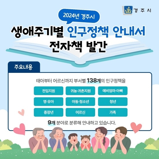 2024년 경주시 생애주기별 인구정책 안내서 발간 브류슈어ⓓ파이낸셜데일리/경주시