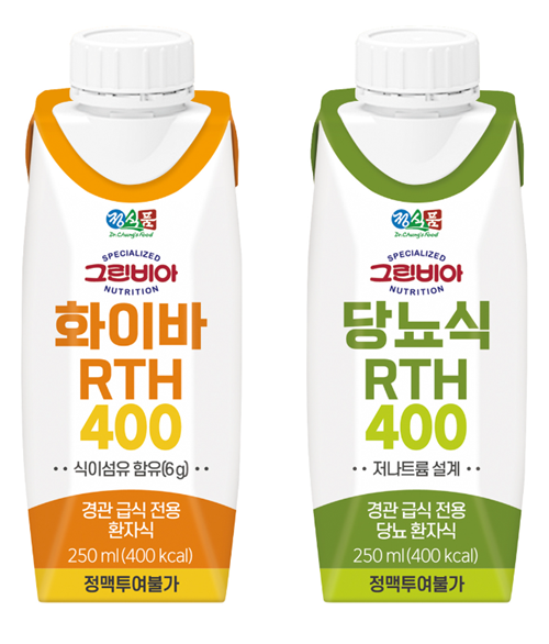 정식품, 경관 급식 환자식 ‘그린비아 RTH 400 화이바∙당뇨식’ 신제품 2종 출시. ⓒ 파이낸셜데일리 / 정식품