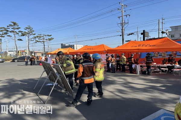  긴급구조통제단 기능숙달 불시출동훈련 ⓒ파이낸셜데일리/영천교육청