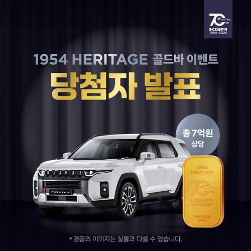 골드바 이벤트 당첨자 발표 포스터. ⓒ 파이낸셜데일리 / KGM