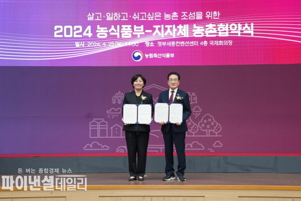  ‘2024년 농촌협약식’에서 농림축산식품부와 농촌협약을 체결 ⓒ파이낸셜데일리/영천시