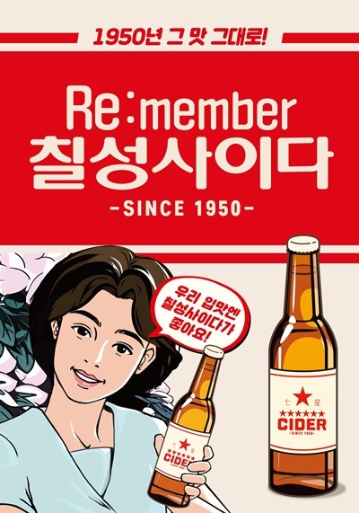 칠성사이다 레트로 이미지. ⓒ 파이낸셜데일리 / 롯데칠성