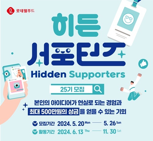 롯데웰푸드, 대학생 마케터 히든서포터즈 25기 모집. ⓒ 파이낸셜데일리 / 롯데웰푸드 