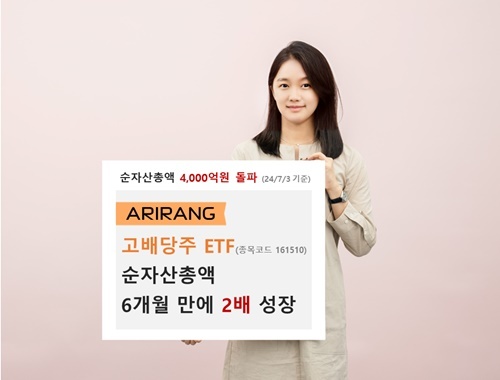한화자산운용 'ARIRANG고배당주' ETF, 순자산 6개월만에 두배로 성장. ⓒ 파이낸셜데일리 / 한화자산운용