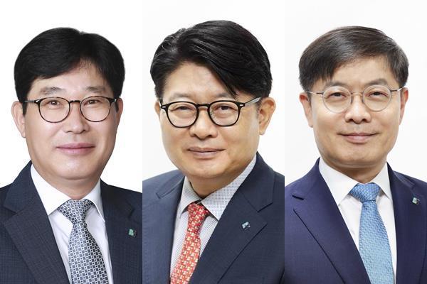 사진 왼쪽부터 김학필, 백상현, 정성진 부행장. ⓒ 파이낸셜데일리 / IBK기업은행