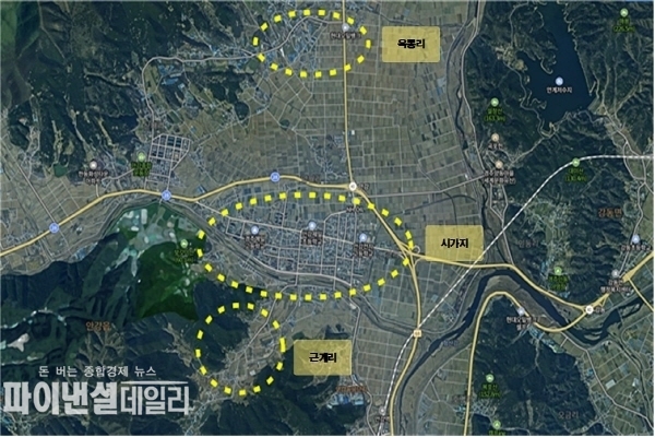 안강읍 하수관로 기술진단 사업 위치도ⓒ파이낸셜데일리/경주시