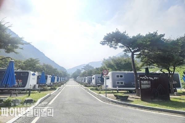  치산관광지 캠핑장 전경 ⓒ파이낸셜데일리/영천시
