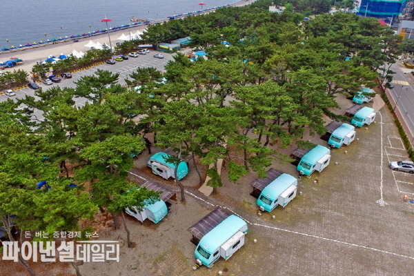  오류고아라해변 캠핑장 ⓒ파이낸셜데일리/경주시