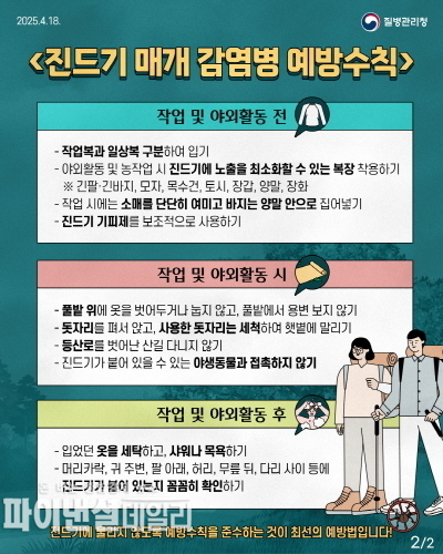 진드기 매개 감염병 대응 요령 ⓒ파이낸셜데일리/경산시