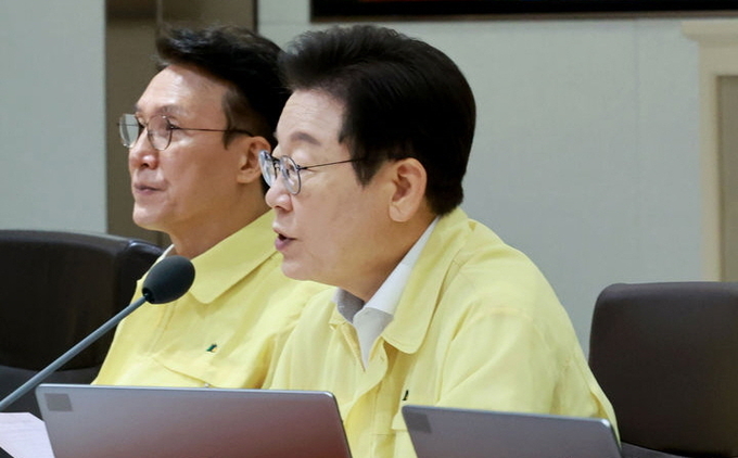 이재명 대통령이 18일 서울 용산 대통령실 청사에서 열린 제1회 을지국무회의 및 제37회 국무회의에서 발언하고 있다. ⓒ 파이낸셜데일리 / 뉴시스