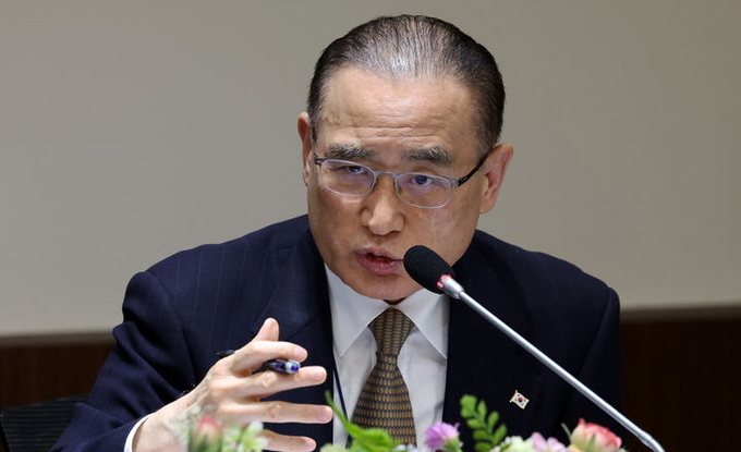 위성락 국가안보실장이 17일 오전 서울 중구 한국프레스센터에서 열린 한국신문방송편집인협회 간담회에서 발언하고 있다. ⓒ 파이낸셜데일리 / 뉴시스