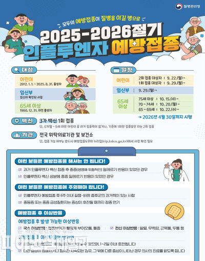 인플루엔자 예방접종 홍보 포스터 ⓒ파이낸셜데일리/울진군