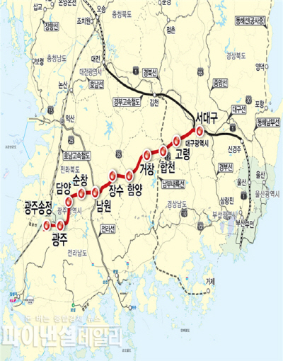 달빛철도 노선도 ⓒ파이낸셜데일리/경북도