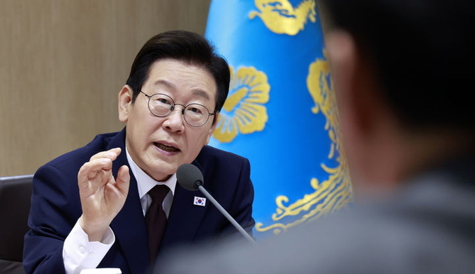 이재명 대통령이 14일 서울 용산 대통령실 청사에서 열린 국무회의에서 발언하고 있다. ⓒ 파이낸셜데일리 / 뉴시스