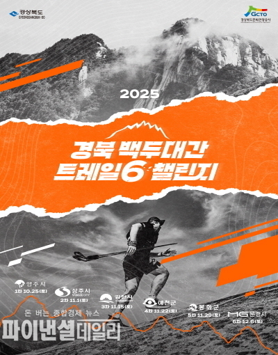  백두대간 트레일6 챌린지 포스터 ⓒ파이낸셜데일리/경북문화관광공사