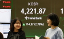 코스피, 2.78% 뛴 4221.87…사상 최고치 경신[마감시황]